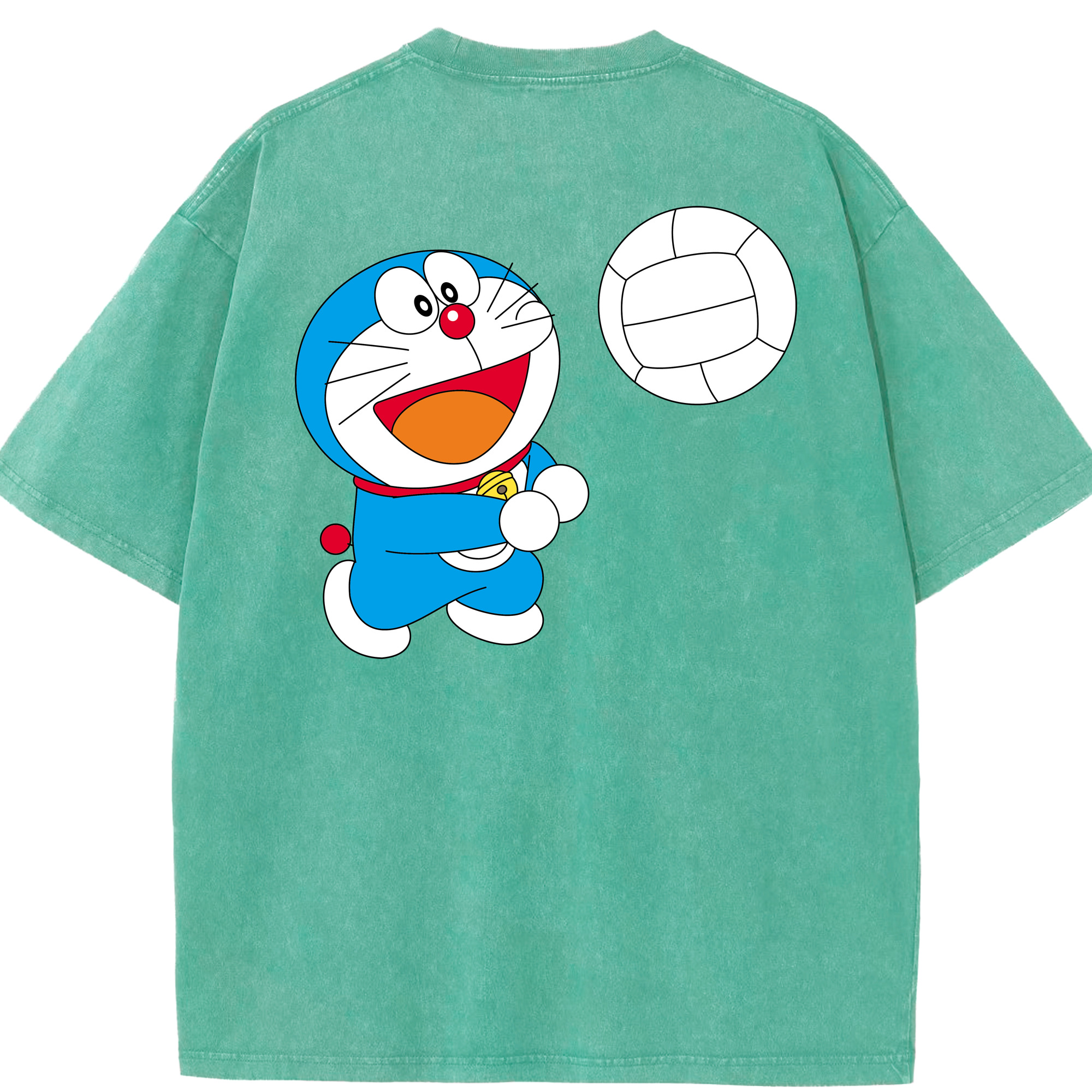 （画像用） ドラえもん Doraemon 綿100% ヴィンテージ風 半袖Tシャツ（背面プリント）